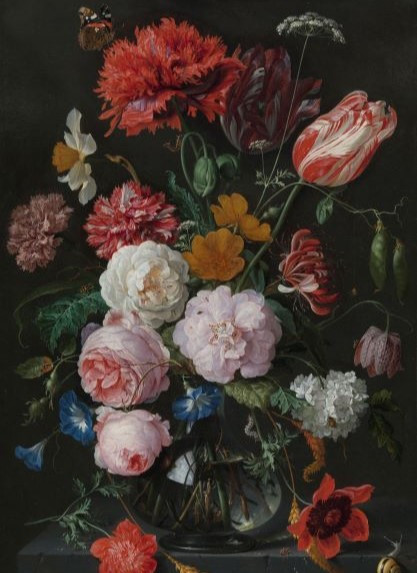 Poster de Heem Stilleven met bloemen