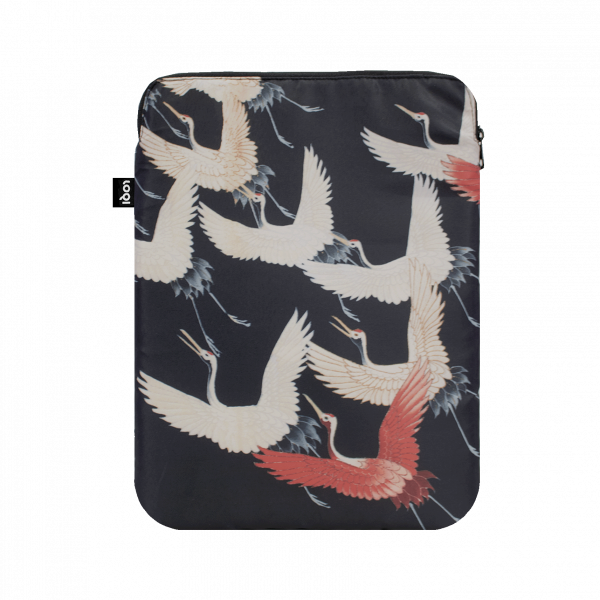 Laptop sleeve kraanvogels zw LOQI