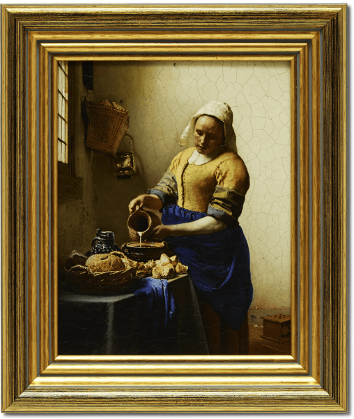 Oleografie 'Het melkmeisje'