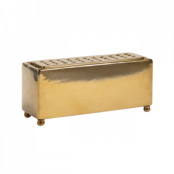 Porcelain flower vase gold