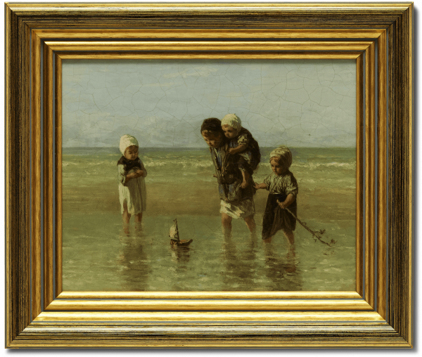 Oleografie 'Kinderen der zee'